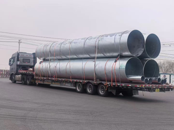 Hot-dipped galvanized welded steel pipe with bright zinc coating for outdoor construction