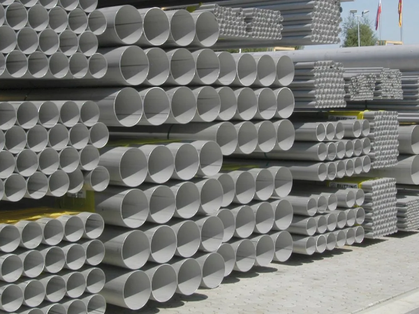 Large diameter stainless welded pipe stacking